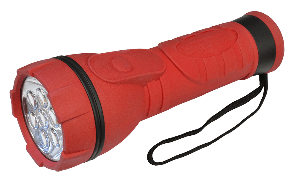 Lighthouse 7 LED Rubber Torch - 2xD