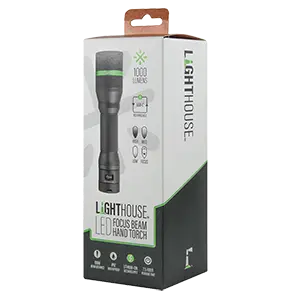 Lighthouse LED Focus Beam Hand Torch - Rechargeable